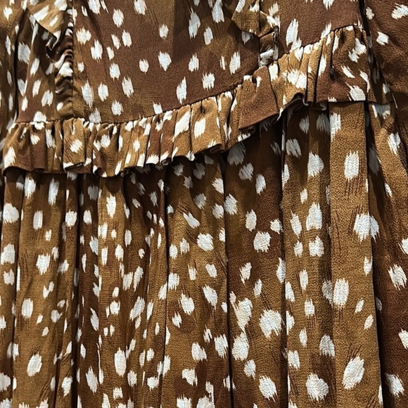 ZARA | ANIMAL PRINTED DRESS WITH RUFFLES | Sz S - Picture 4 of 4